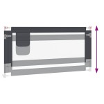 vidaXL Balustradă de protecție pat copii, gri închis, 180x25 cm textil vidaXL Balustradă de protecție pat copii, gri închis, 180x25 cm textil