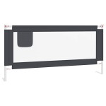 vidaXL Balustradă de protecție pat copii, gri închis, 190x25 cm textil vidaXL Balustradă de protecție pat copii, gri închis, 190x25 cm textil