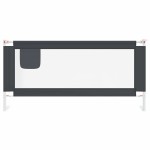 vidaXL Balustradă de protecție pat copii, gri închis, 190x25 cm textil vidaXL Balustradă de protecție pat copii, gri închis, 190x25 cm textil