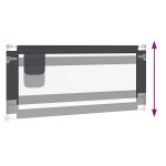 vidaXL Balustradă de protecție pat copii, gri închis, 200x25 cm textil vidaXL Balustradă de protecție pat copii, gri închis, 200x25 cm textil