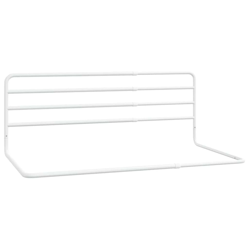 vidaXL Balustradă de protecție pat copii, alb, (76-137)x55 cm, fier