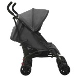 vidaXL Cărucior dublu, antracit, oțel vidaXL Cărucior dublu, antracit, oțel