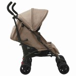 vidaXL Cărucior dublu, gri taupe, oțel vidaXL Cărucior dublu, gri taupe, oțel