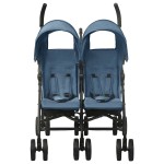 vidaXL Cărucior dublu, bleumarin, oțel vidaXL Cărucior dublu, bleumarin, oțel