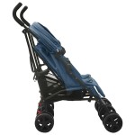 vidaXL Cărucior dublu, bleumarin, oțel vidaXL Cărucior dublu, bleumarin, oțel