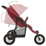 vidaXL Cărucior pentru copii, roșu , oțel vidaXL Cărucior pentru copii, roșu , oțel