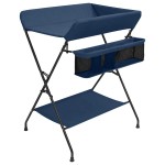 vidaXL Masă de schimb, bleumarin, fier vidaXL Masă de schimb, bleumarin, fier