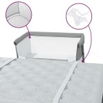 vidaXL Pat pentru copii cu saltea, gri deschis, pânză textil vidaXL Pat pentru copii cu saltea, gri deschis, pânză textil