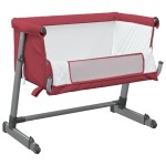 vidaXL Pat pentru copii cu saltea, roșu, pânză textil vidaXL Pat pentru copii cu saltea, roșu, pânză textil