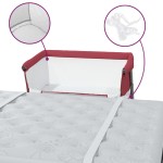vidaXL Pat pentru copii cu saltea, roșu, pânză textil vidaXL Pat pentru copii cu saltea, roșu, pânză textil