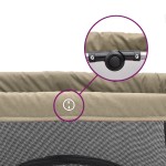 vidaXL Țarc pentru copii cu saltea, gri taupe, pânză textil vidaXL Țarc pentru copii cu saltea, gri taupe, pânză textil