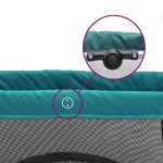 vidaXL Țarc pentru copii cu saltea, verde, pânză textil vidaXL Țarc pentru copii cu saltea, verde, pânză textil