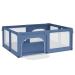 vidaXL Țarc pentru copii cu 2 uși, albastru deschis, țesătură Oxford vidaXL Țarc pentru copii cu 2 uși, albastru deschis, țesătură Oxford