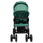 vidaXL Cărucior pentru gemeni în tandem, verde, oțel vidaXL Cărucior pentru gemeni în tandem, verde, oțel