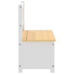 vidaXL Bancă de depozitare pentru copii, alb și bej, 60x30x55 cm, MDF vidaXL Bancă de depozitare pentru copii, alb și bej, 60x30x55 cm, MDF