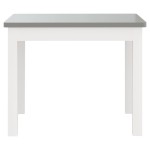 vidaXL Set masă&scaun pentru copii, 3 piese, alb și gri, MDF vidaXL Set masă&scaun pentru copii, 3 piese, alb și gri, MDF