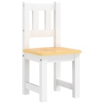 vidaXL Set masă&scaune pentru copii, 4 piese, alb și bej, MDF vidaXL Set masă&scaune pentru copii, 4 piese, alb și bej, MDF
