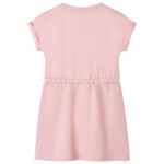 Rochie pentru copii cu șnur în talie, roz deschis, 140 Rochie pentru copii cu șnur în talie, roz deschis, 140