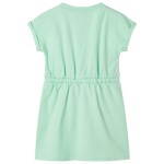 Rochie pentru copii cu șnur, verde aprins, 128 Rochie pentru copii cu șnur, verde aprins, 128