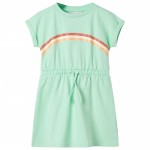 Rochie pentru copii cu șnur, verde aprins, 128 Rochie pentru copii cu șnur, verde aprins, 128