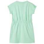 Rochie pentru copii cu șnur, verde aprins, 140 Rochie pentru copii cu șnur, verde aprins, 140
