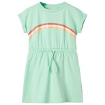 Rochie pentru copii cu șnur, verde aprins, 140 Rochie pentru copii cu șnur, verde aprins, 140