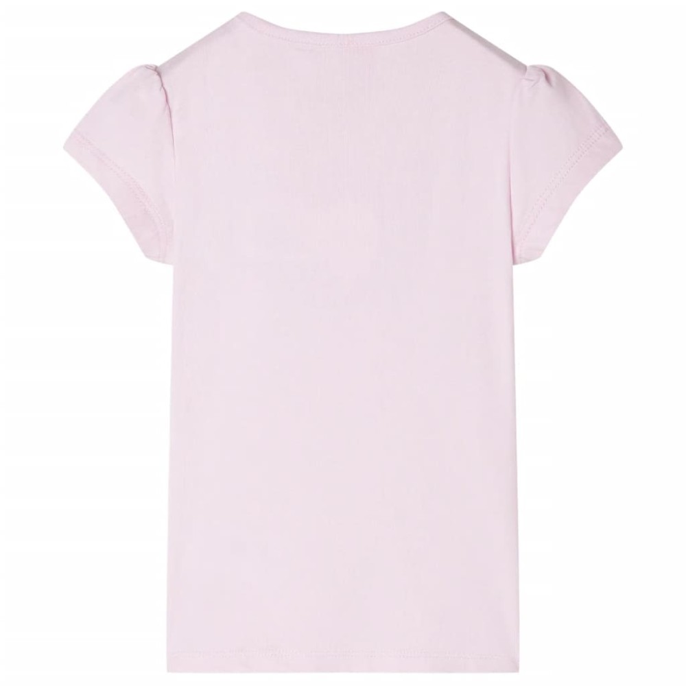 Tricou de copii, mâneci tip șapcă, roz pal, 104