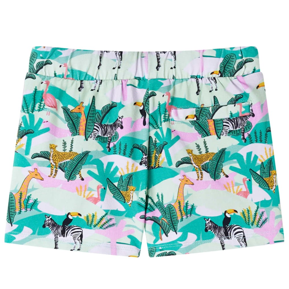 Pantaloni scurți copii cu șnur verde mentă 92
