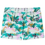 Pantaloni scurți copii cu șnur verde mentă 116 Pantaloni scurți copii cu șnur verde mentă 116