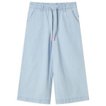 Pantaloni pentru copii, albastru denim pal, 128 Pantaloni pentru copii, albastru denim pal, 128