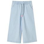 Pantaloni pentru copii, albastru denim pal, 140 Pantaloni pentru copii, albastru denim pal, 140