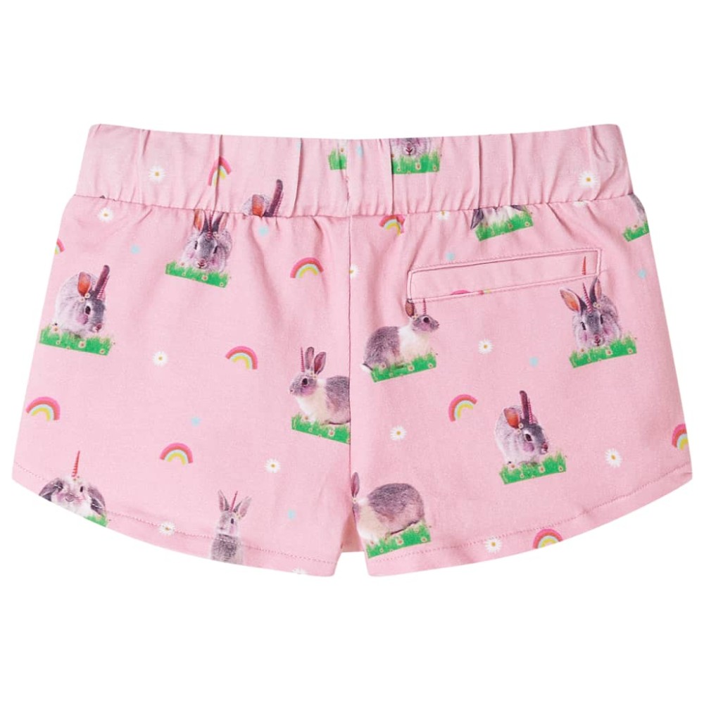 Pantaloni scurți pentru copii cu șnur roz deschis 104