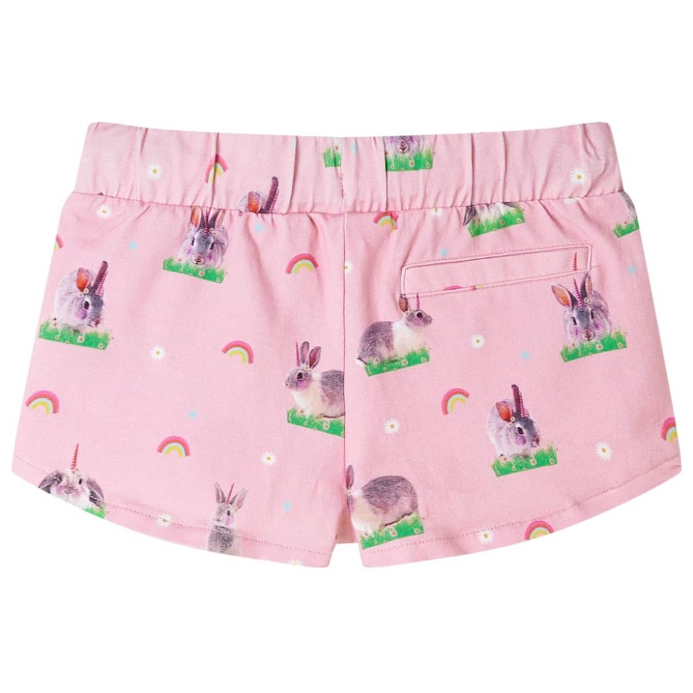 Pantaloni scurți pentru copii cu șnur roz deschis 128