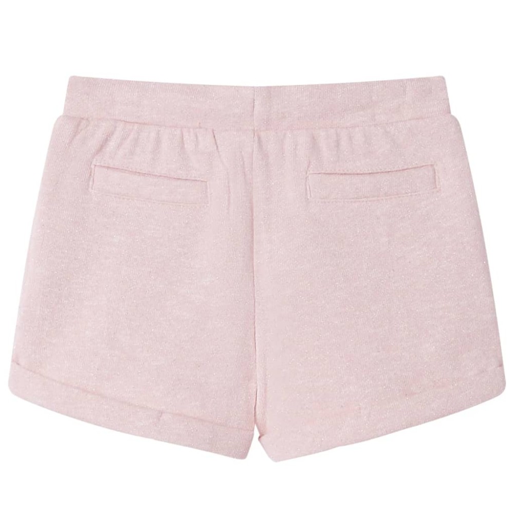 Pantaloni scurți pentru copii cu șnur, roz deschis combinat, 128