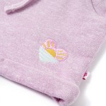 Pantaloni pentru copii cu șnur, lila combinat, 104 Pantaloni pentru copii cu șnur, lila combinat, 104