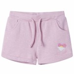 Pantaloni pentru copii cu șnur, lila combinat, 128 Pantaloni pentru copii cu șnur, lila combinat, 128
