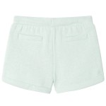 Pantaloni scurți de copii cu șnur, verde mentă deschis combinat, 92 Pantaloni scurți de copii cu șnur, verde mentă deschis combinat, 92