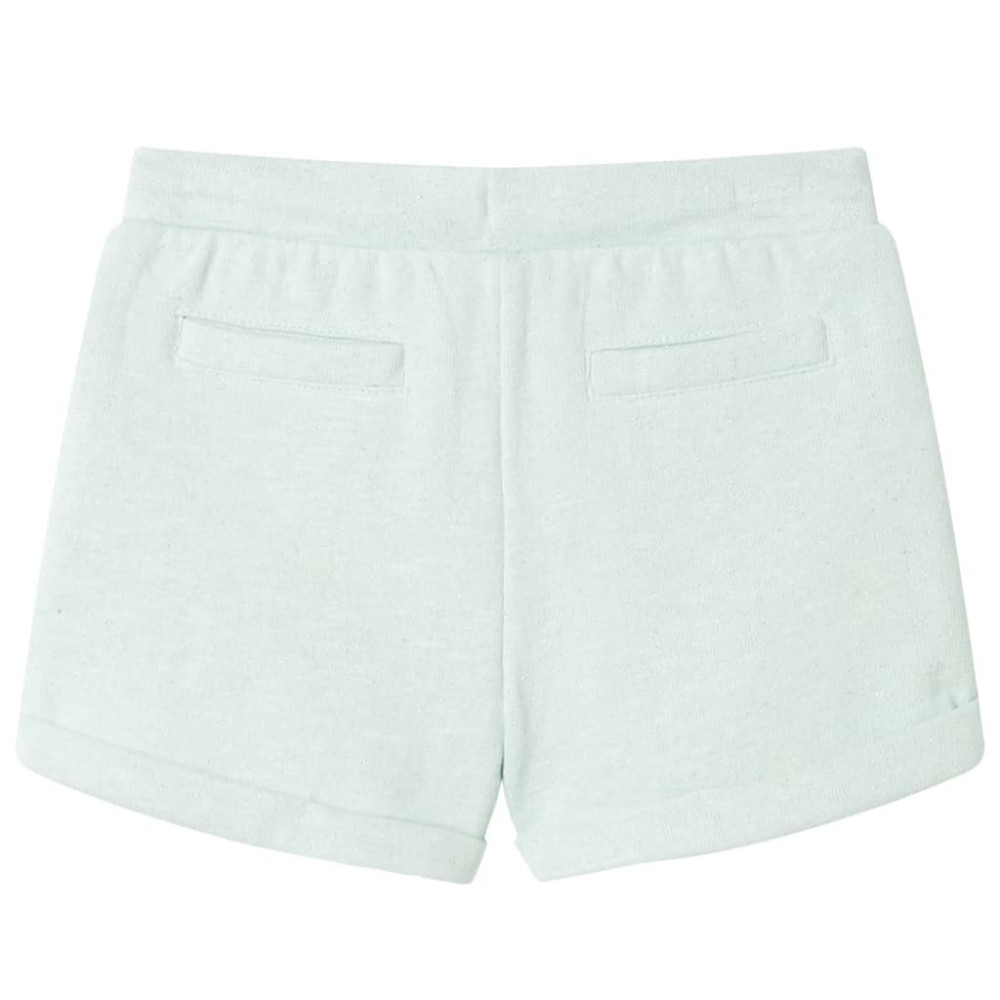 Pantaloni scurți de copii cu șnur, verde mentă deschis combinat, 128