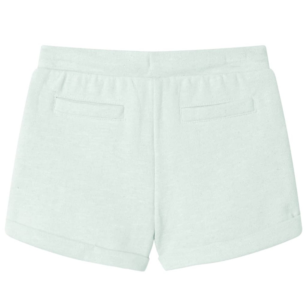 Pantaloni scurți de copii cu șnur, verde mentă deschis combinat, 140