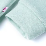 Hanorac copii cu glugă și fermoar, combinație verde mentă deschis, 116 Hanorac copii cu glugă și fermoar, combinație verde mentă deschis, 116
