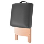 vidaXL Taburet pliabil de masaj, șezut gros de 12 cm & 2 perne, negru