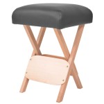 vidaXL Taburet pliabil de masaj cu șezut gros de 12 cm, negru vidaXL Taburet pliabil de masaj cu șezut gros de 12 cm, negru