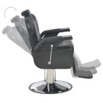 vidaXL Scaun frizer, negru, 72 x 68 x 98 cm, piele ecologică vidaXL Scaun frizer, negru, 72 x 68 x 98 cm, piele ecologică