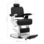 vidaXL Scaun frizer, negru, 68 x 69 x 116 cm, piele ecologică