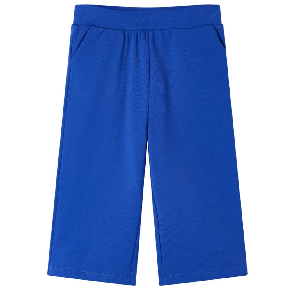 Pantaloni pentru copii cu picioare largi, albastru cobalt, 104