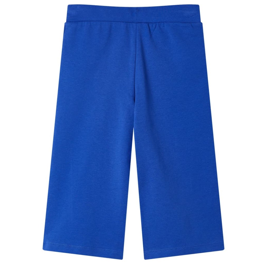 Pantaloni pentru copii cu picioare largi, albastru cobalt, 128