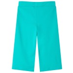Pantaloni pentru copii cu picioare largi, verde mentă, 104