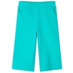 Pantaloni pentru copii cu picioare largi, verde mentă, 128
