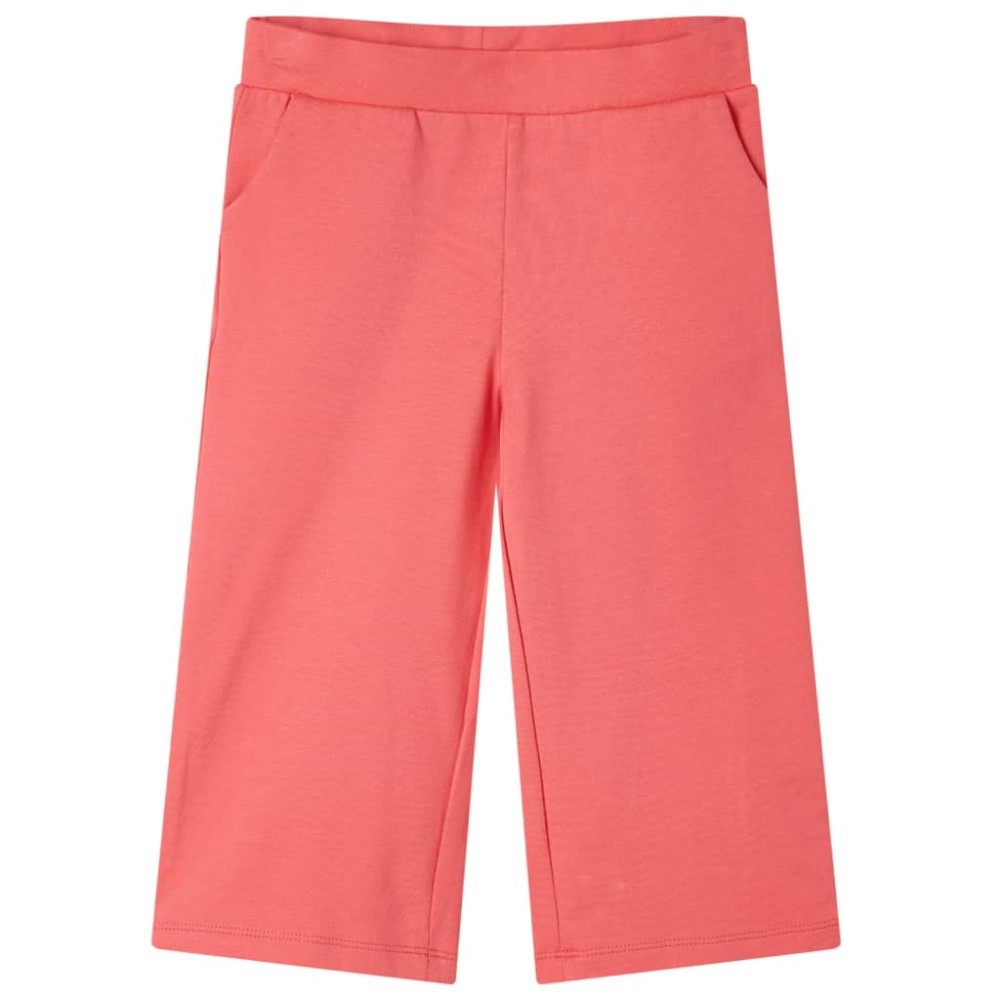 Pantaloni pentru copii cu picioare largi, corai, 104