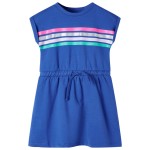 Rochie pentru copii cu șnur, albastru cobalt, 104 Rochie pentru copii cu șnur, albastru cobalt, 104